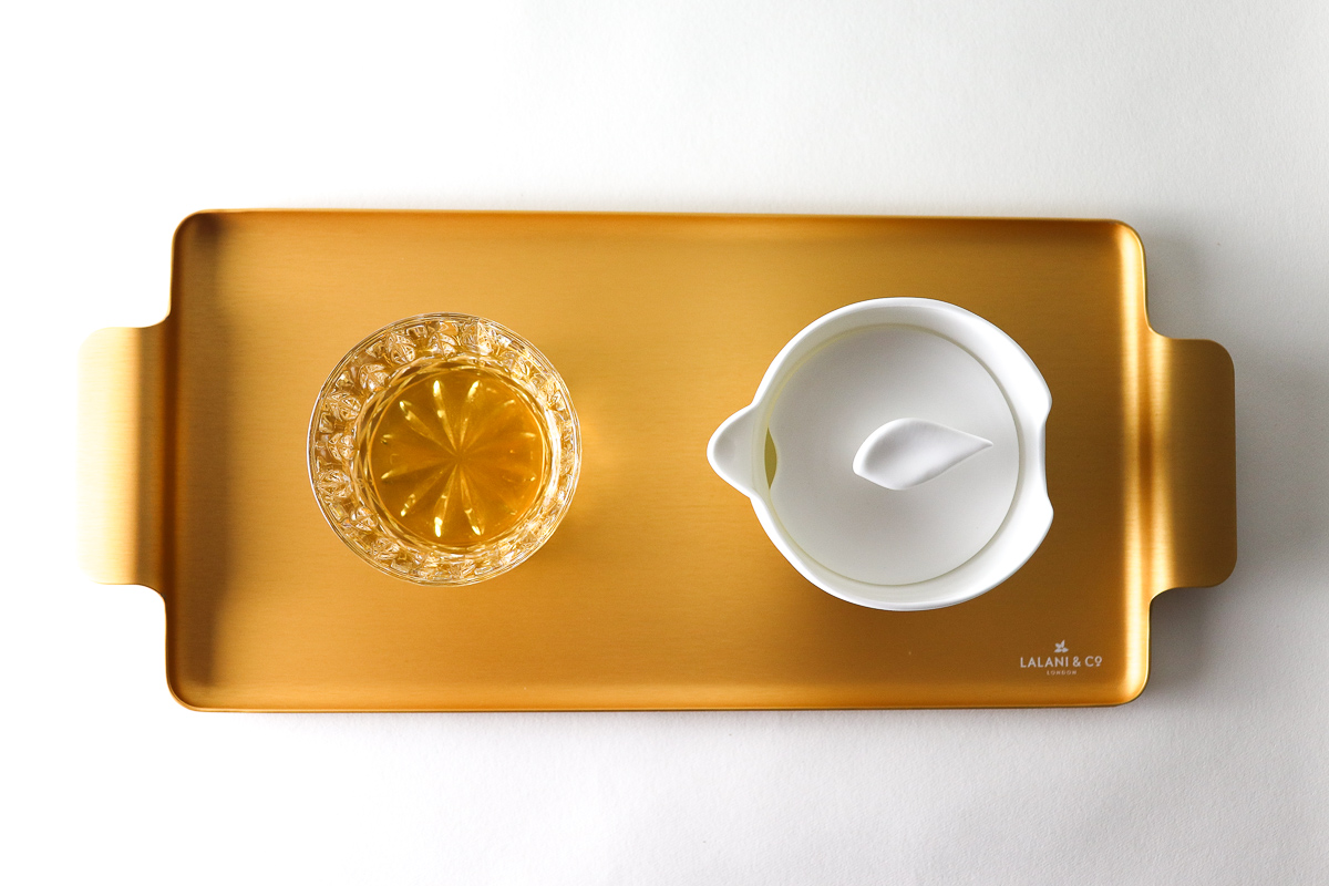 Lalani & Co Gold Drinks Tea Tray Coaster
